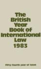 Image for The British year book of international law 1983  : fifty-fourth year of issue