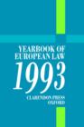 Image for Yearbook of European Law 1993