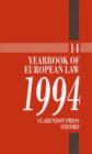 Image for Yearbook of European lawVol. 14: 1994