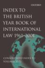 Image for Index to British Year Book of International Law 1961-2001