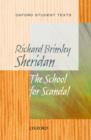 Image for Oxford Student Texts: Sheridan: School for Scandal