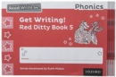 Read Write Inc. Phonics: Get Writing! Red Ditty Book 5 Pack of 10 - Miskin, Ruth