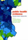 Image for Public health evidence  : tackling health inequalities
