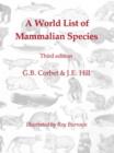 Image for A World List of Mammalian Species