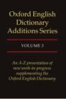 Image for Oxford English dictionary additions seriesVol. 3