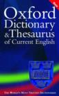 Image for Oxford dictionary and thesaurus of current English