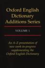 Image for Oxford English Dictionary Additions Series: Volume 1