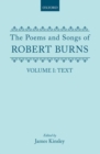 Image for POEMS SONGS ROBERT BURNS VOL1TEXT C