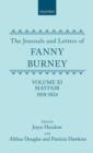 Image for The Journals and Letters of Fanny Burney (Madame D&#39;Arblay): Volume XI: Mayfair 1818-1824