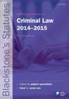 Image for Blackstone&#39;s statutes on criminal law 2014-2015