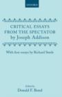 Image for Critical Essays from the Spectator by Joseph Addison