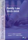Image for Blackstone&#39;s statutes on family law 2015-2016