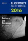 Image for Blackstone&#39;s police manual 2016Volume 2,: Evidence and procedure