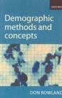 Image for Demographic methods and concepts
