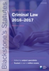 Image for Blackstone's statutes on criminal law 2016-2017
