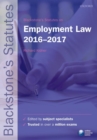 Image for Blackstone&#39;s Statutes on Employment Law 2016-2017