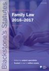 Image for Blackstone&#39;s statutes on family law 2016-2017