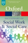 Image for A dictionary of social work and social care