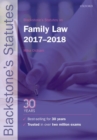 Image for Blackstone&#39;s Statutes on Family Law 2017-2018