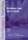 Image for Blackstone's statutes on criminal law 2017-2018