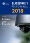 Image for Blackstone&#39;s Police Manual Volume 2: Evidence and Procedure 2018