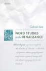 Image for Word Studies in the Renaissance