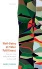 Image for Well-being as value fulfillment  : how we can help each other to live well