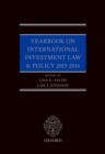 Image for Yearbook on International Investment Law &amp; Policy 2015-2016