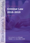 Image for Blackstone's statutes on criminal law 2018-2019