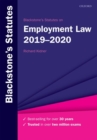 Image for Blackstone&#39;s Statutes on Employment Law 2019-2020