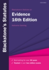 Image for Blackstone&#39;s Statutes on Evidence
