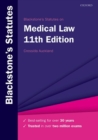 Image for Blackstone&#39;s statutes on medical law