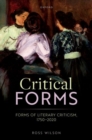 Image for Critical forms  : forms of literary criticism, 1750-2020