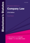 Image for Blackstone&#39;s Statutes on Company Law