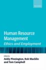 Image for Human resource management  : ethics and employment