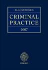 Image for Blackstone&#39;s Criminal Practice 2007