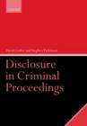 Image for Disclosure in criminal proceedings