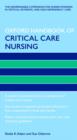 Image for Oxford Handbook of Critical Care Nursing