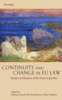 Image for Continuity and Change in EU Law