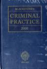 Image for Blackstone&#39;s criminal practice 2008