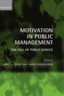 Image for Motivation in Public Management