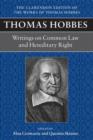 Image for Thomas Hobbes: Writings on Common Law and Hereditary Right