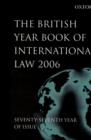 Image for British year book of international lawVol. 77: 2006
