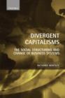 Image for Divergent capitalisms  : the social structuring and change of business systems