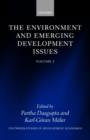 Image for The Environment and Emerging Development Issues: Volume 1