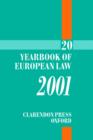 Image for The yearbook of European lawVol. 20: 2001