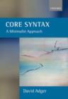 Image for Core syntax  : a minimalist approach