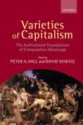 Image for Varieties of capitalism  : the institutional foundations of comparative advantage