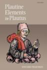 Image for Plautine Elements in Plautus