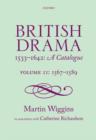Image for British drama, 1533-1642  : a catalogueVolume 2,: 1567-1589
